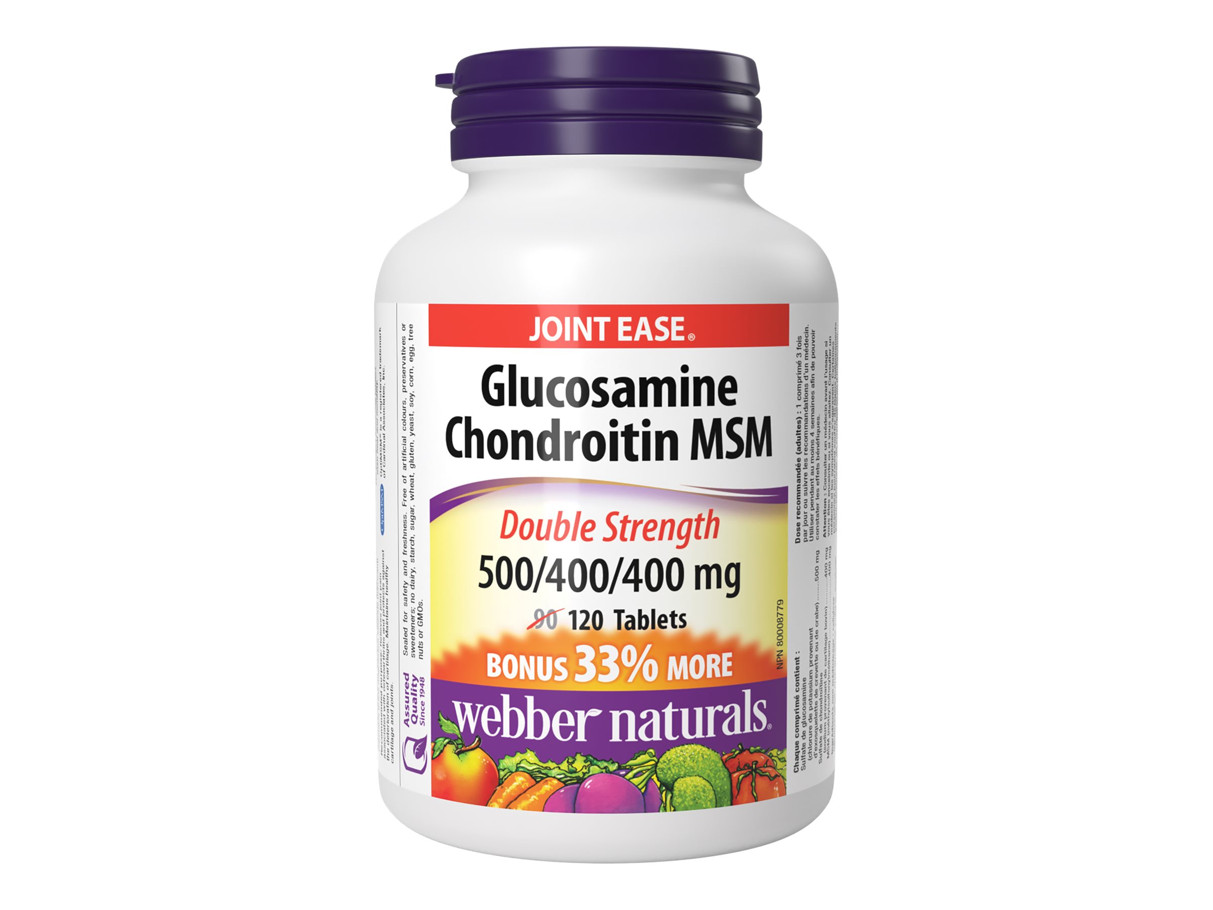 Webber Naturals Double Strength Glucosamine Chondroitin MSM Tablets ...