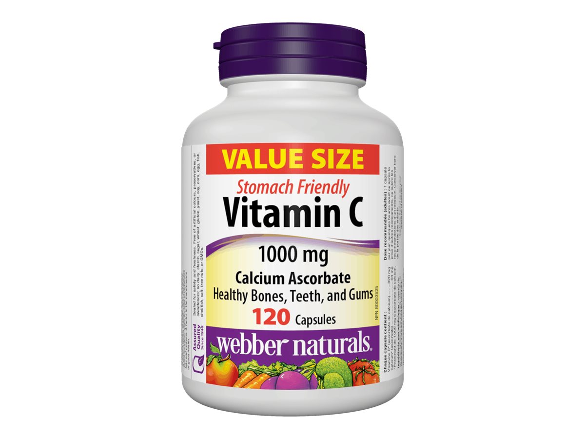 WEBBER VIT C CALC ASCORBATE 1000MG/120'