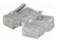 Cables to Go 100PK MOD PLUG RJ45 8P8C FOR FLAT SILVER SATIN CBL