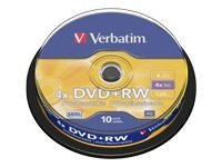 Verbatim DVD+RW x 10 - 4.7 GB - soportes de almacenamiento