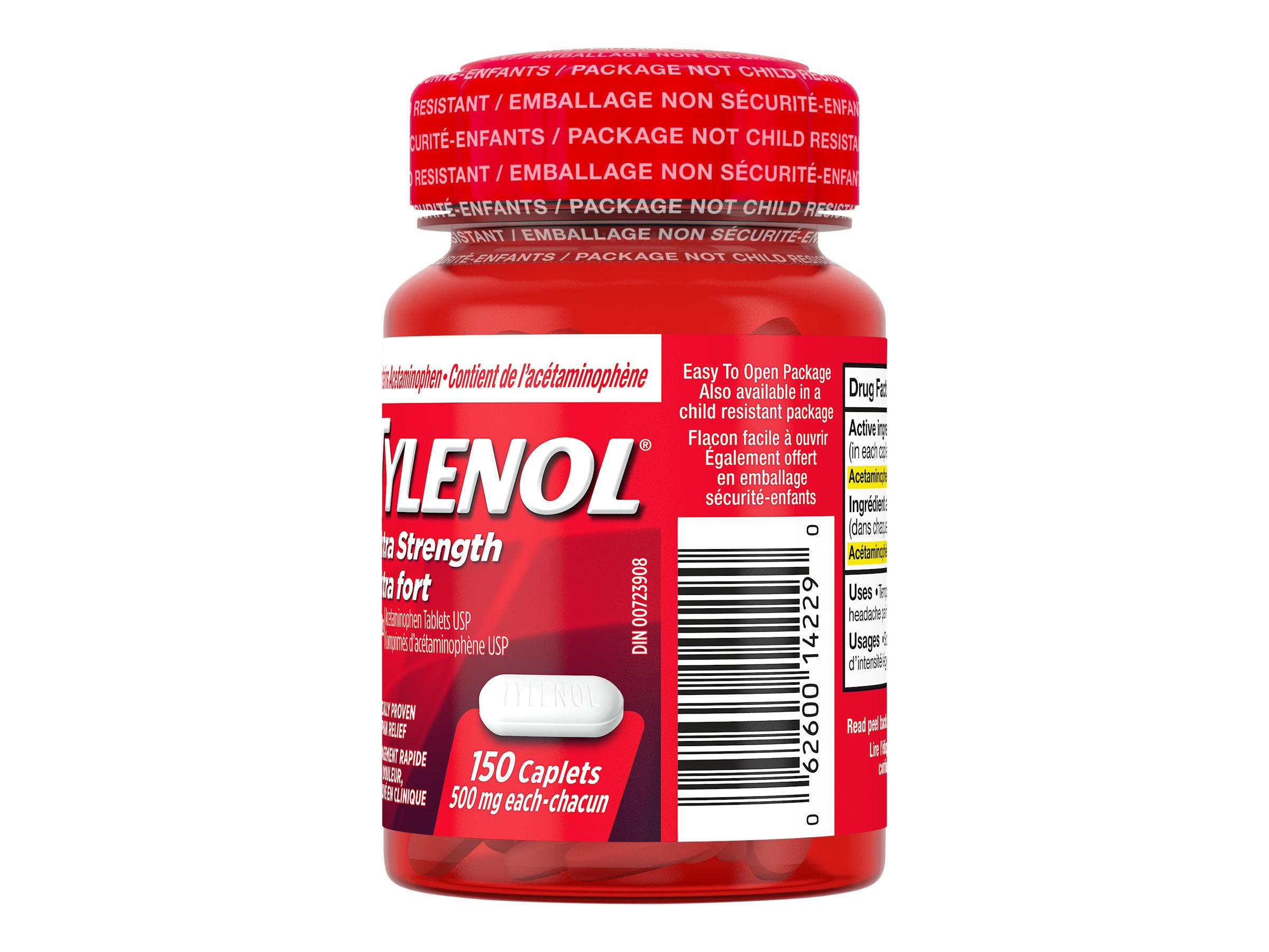 TYLENOL CAPLETS EX STRENGTH 150 S