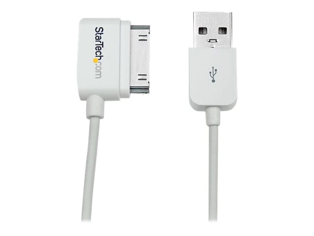 Image of StarTech.com 2m Right Angle Apple 30-pin Dock to USB Cable iPhone iPod iPad - iPad / iPhone / iPod charging / data cable - USB - 2 m