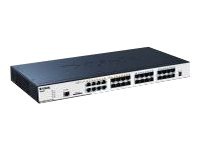 D-Link xStack DGS-3120-24SC - Commutateur - Géré - 16 x SFP + 8 x SFP Gigabit combiné - Ordinateur de bureau