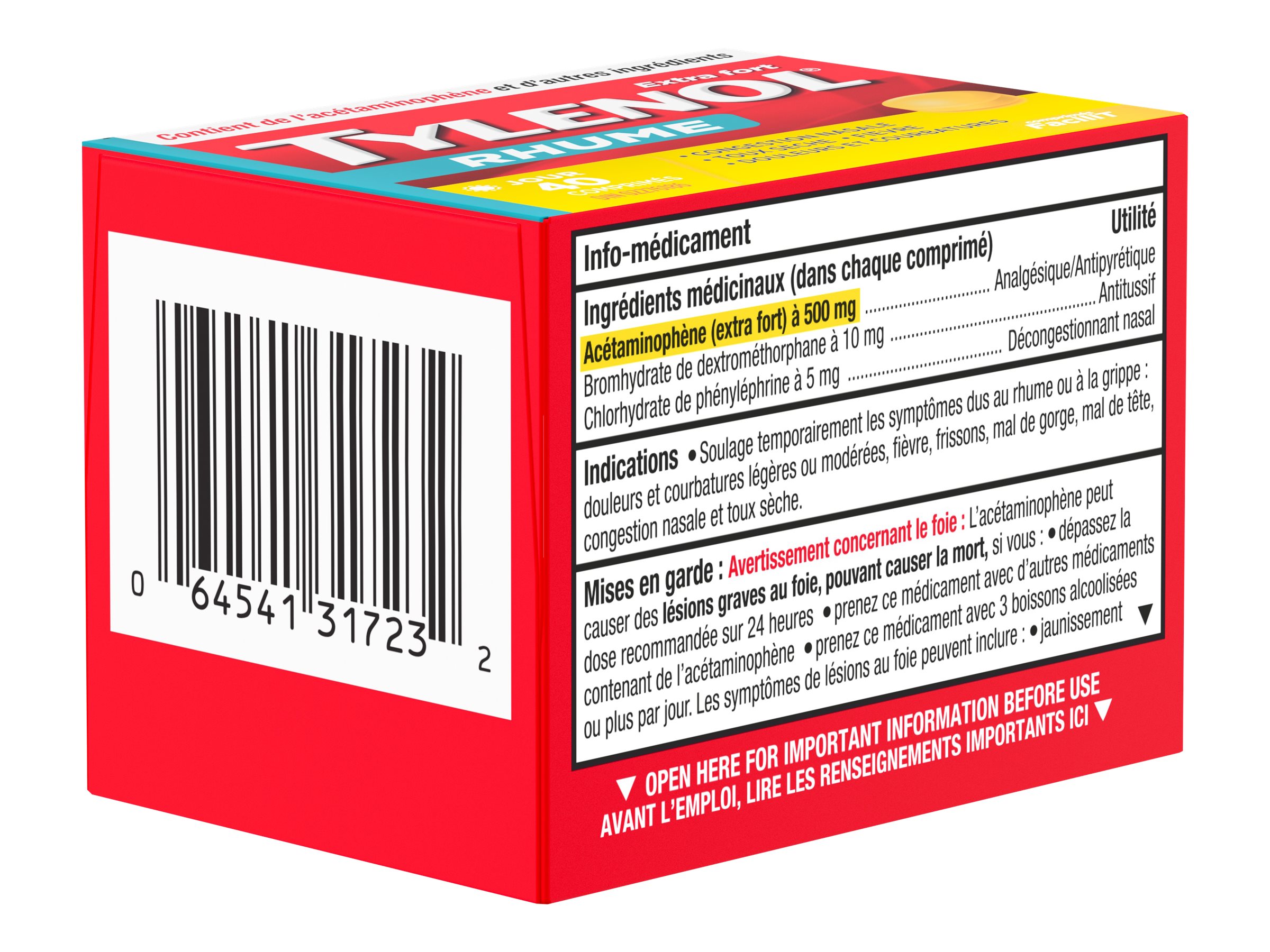 TYLENOL COLD DAYTIME 40'S