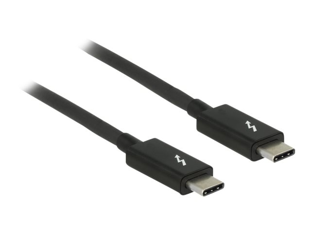 DELOCK Kabel Thunderbolt 3 USB-C Stecker > USB-C Stecker passiv 1,0 m 5 A 20 Gb/s schwarz