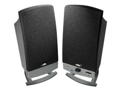 Cyber Acoustics 2 Pc Pedestel Speakers Black 12 Watts