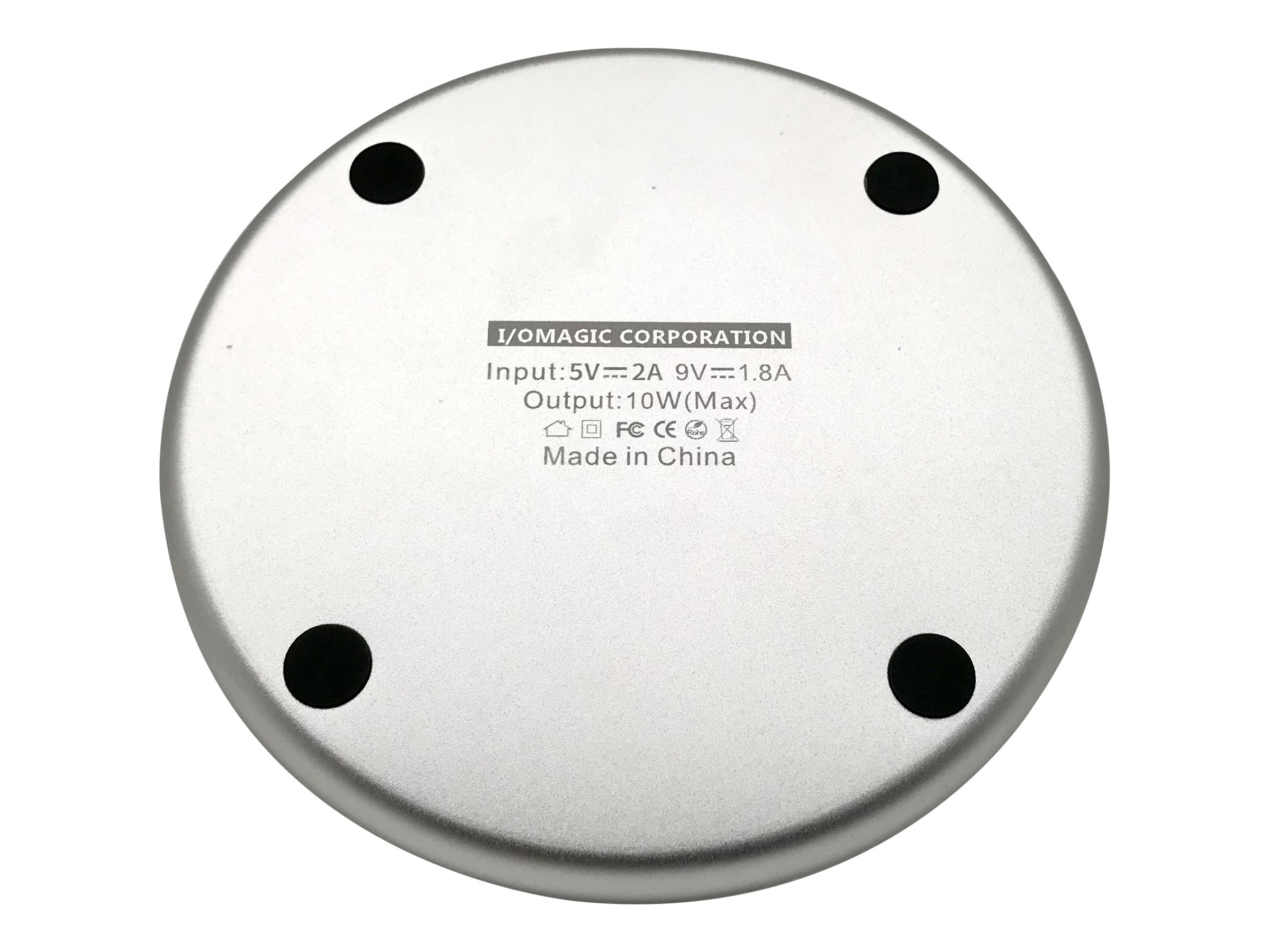 I/O Magic Wireless Qi Desktop Charger with QuickCharge 3.0 AC Adapter