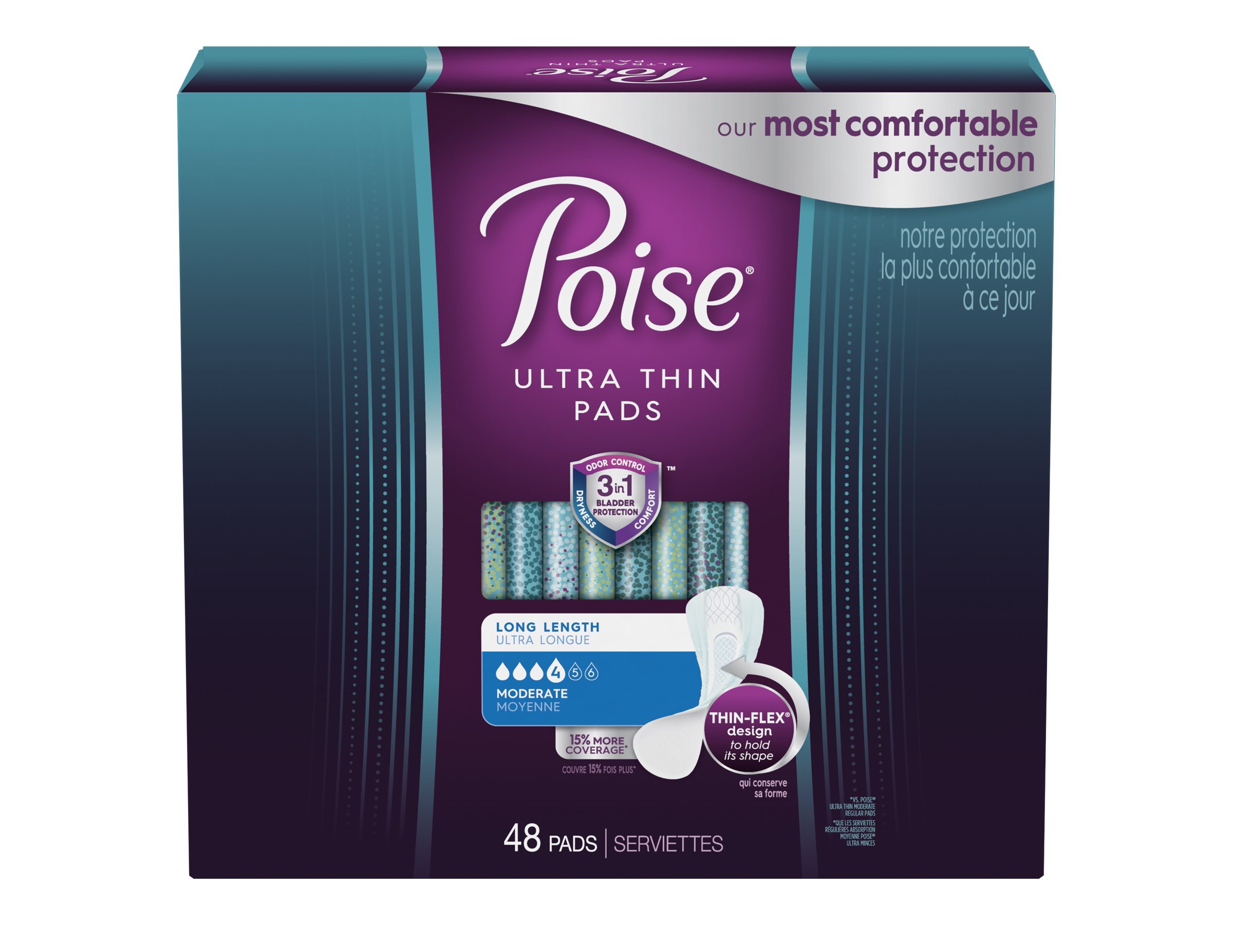 POISE PADS U/T MOD LONG