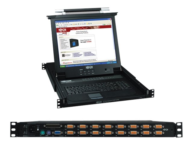 Tripp Lite 16Pt 1U Rm Kvm Swch 17In Lcd Console Kybd Touchpad