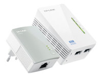 TP-LINK TL-WPA4220KIT AV500 2-Port Wifi Powerline Adapter Starter Kit - Kit adaptador de línea eléctrica - HomePlug AV (HPAV)