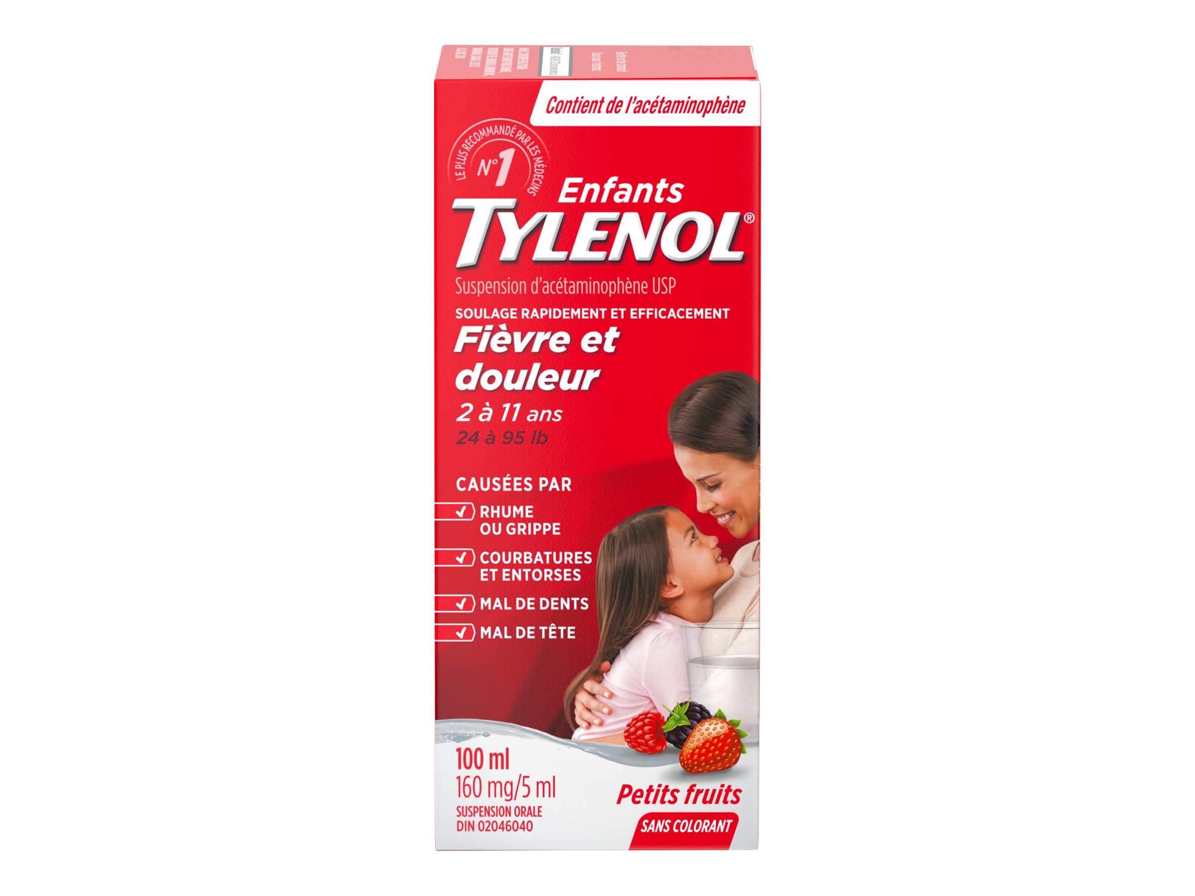 TYLENOL CHILD'S SUSP BERRY 100ML/DYE F
