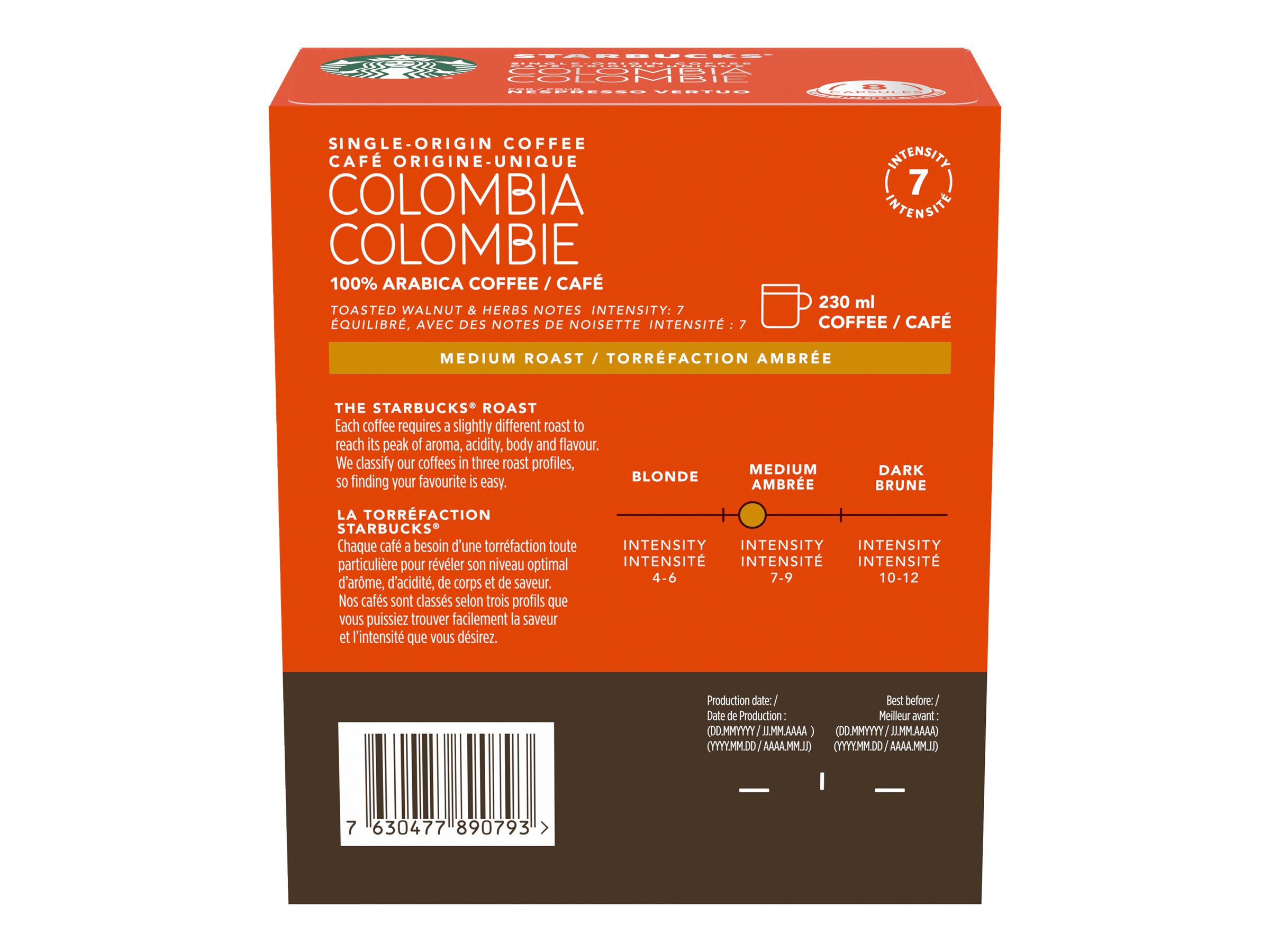 Starbucks Nespresso Vertuo Coffee Capsules Colombia 8's