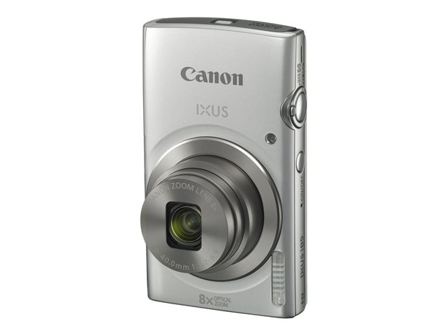 CANON Digitalkamera IXUS 185 Silber 20Megapixel 28mm Weitwinkelobjektiv 8fach optischen Zoom 16fach ZoomPlus DIGIC 4+