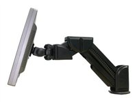 NewStar FPMA-D600 - Kit de montage ( bras articulé, fixation par pince pour bureau ) pour structure plate - gris - Taille d'écran : 10 - 21 - Interface de montage : 100 x 100 mm, 75 x 75 mm