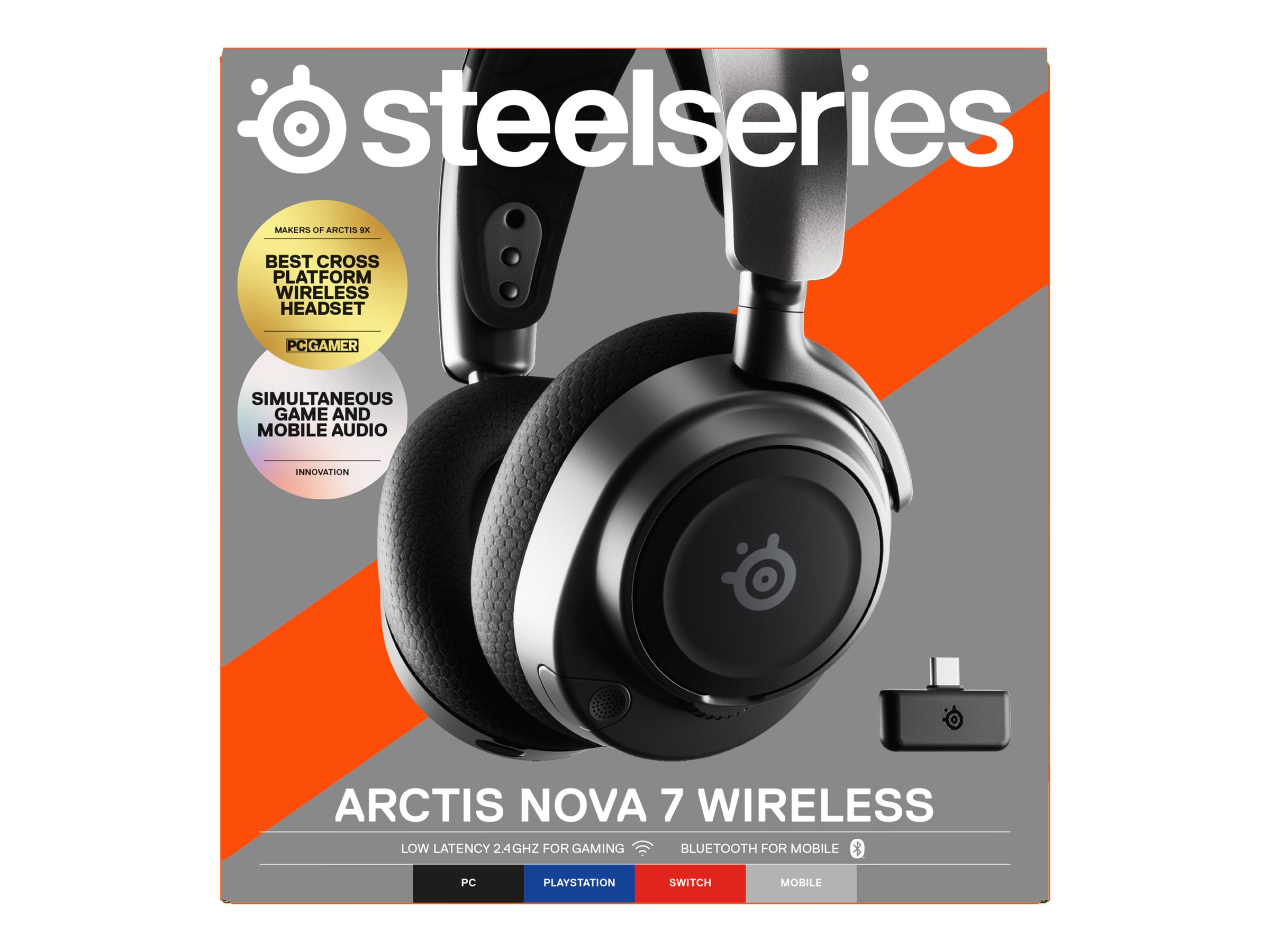 SteelSeries Arctis Nova 7 Wireless Full Size Gaming Headset - Black - 61553