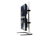 Atdec Visidec Freestanding Double Vertical Stand for 2 LCD displays - aluminum, steel - silver - screen size: 12