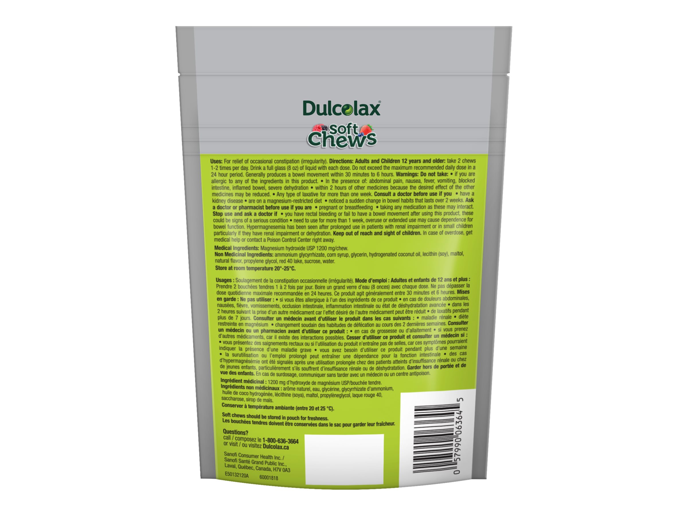 Dulcolax Soft Chews Laxatives Mixed Berries 30's