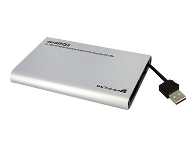 StarTech.com 2.5 USB SATA Hard Drive Enclosure w/ Integrated USB cable
