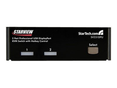 StarTech.com 2 Port USB DisplayPort KVM Switch with Hotkey Control