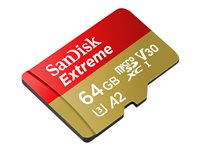 SanDisk Extreme - Tarjeta de memoria flash (adaptador microSDXC a SD Incluido) - 64 GB