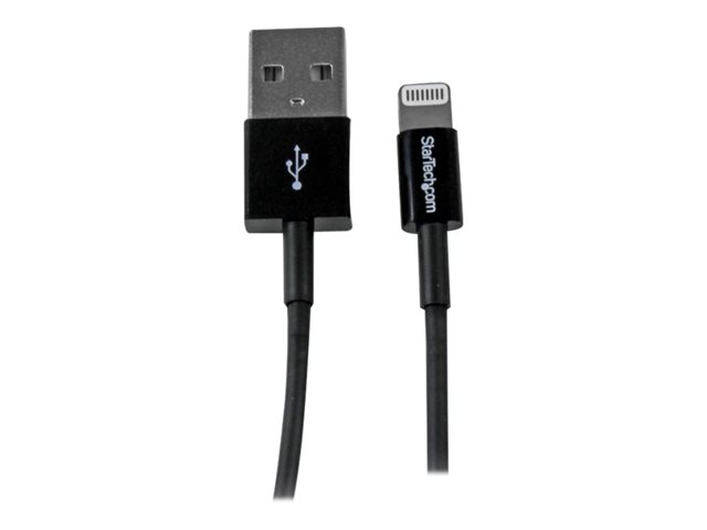 Image of StarTech.com 1m Black Apple Slim Lightning to USB Cable for iPhone iPad - iPad / iPhone / iPod charging / data cable - Lightning / USB - 1 m