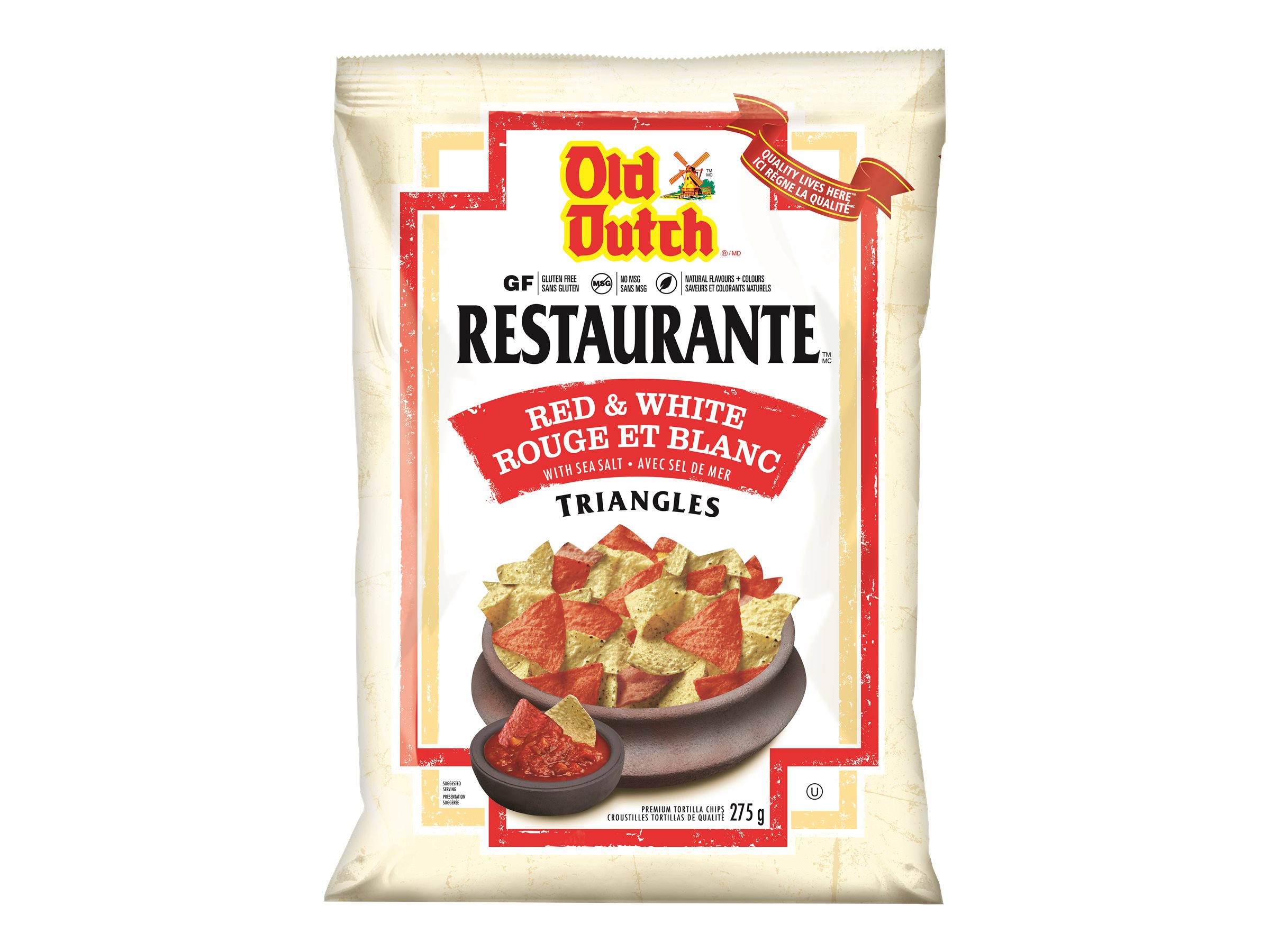 Old Dutch Restaurante Tortilla Chips Red & White 275g