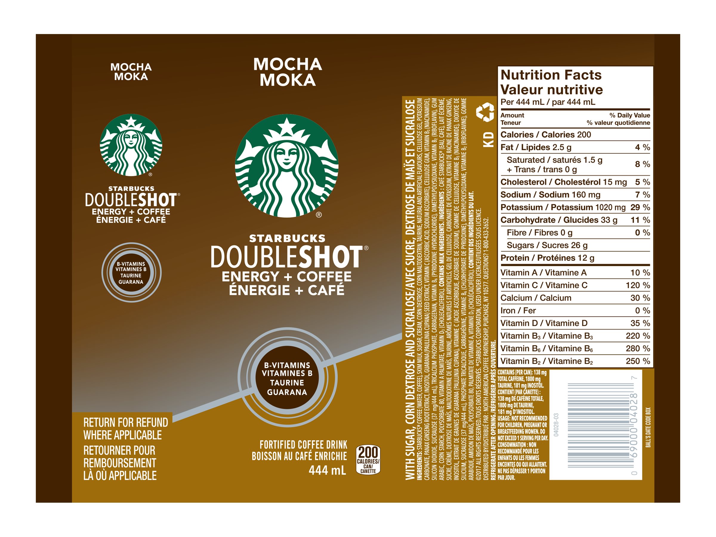 STARBUCKS DOUBLESHOT MOCHA 444ML
