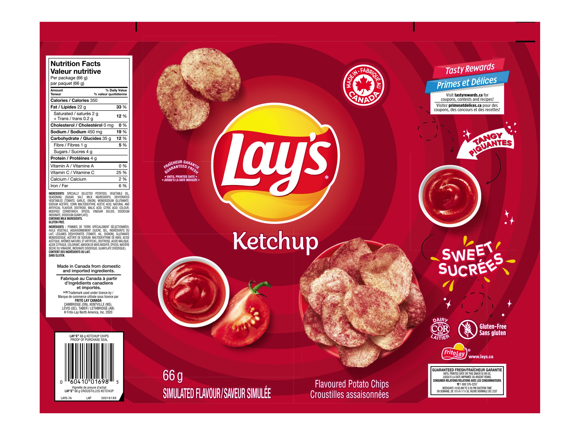 Lay's Potato Chips Ketchup 66g