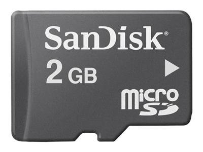 SanDisk - tarjeta de memoria flash - 2 GB - microSD