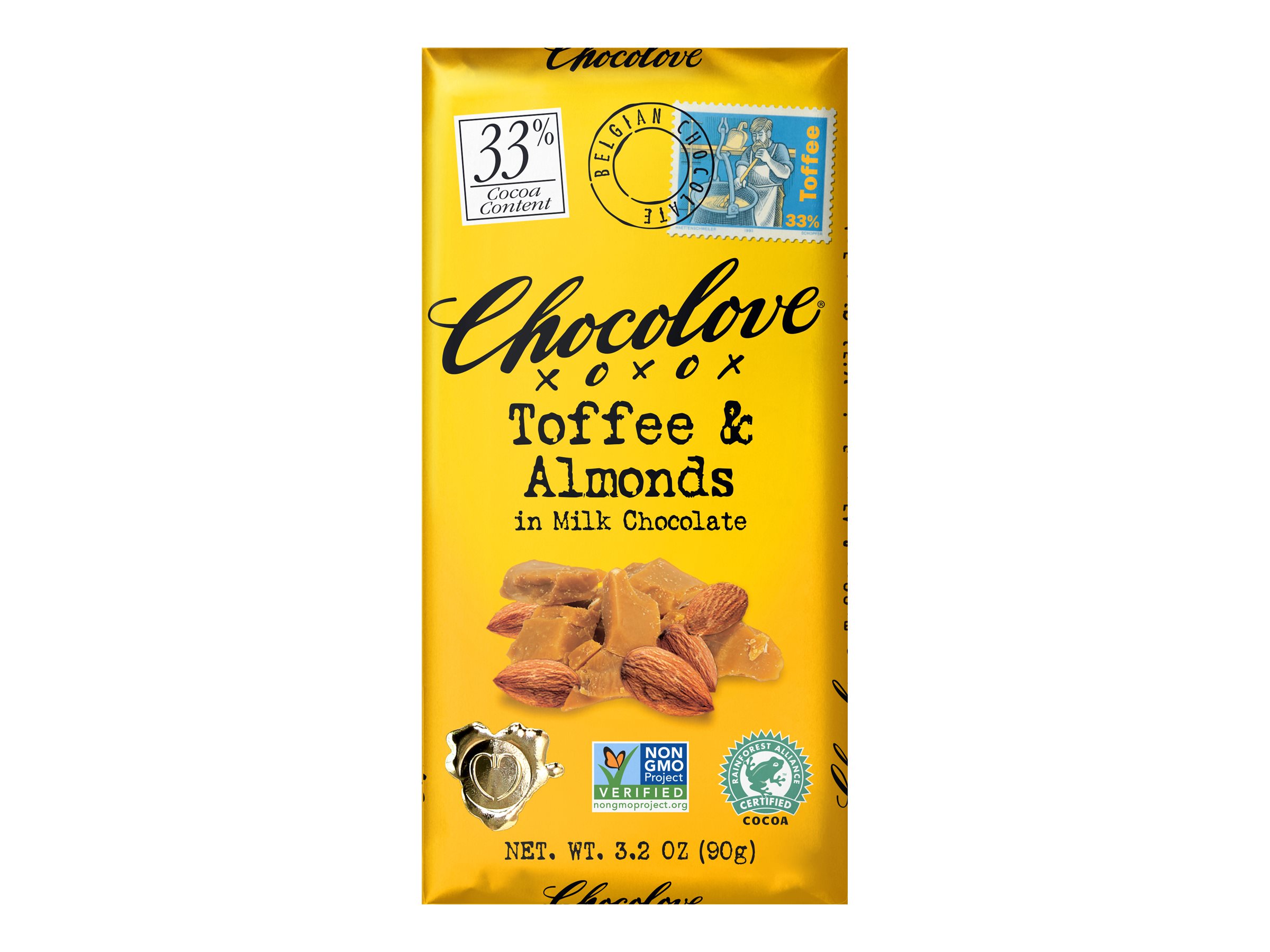 Chocolove Toffee & Almonds in Milk Chocolate 90g London Drugs