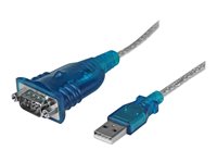 StarTech.com Cable Adaptador USB a Serie RS232 de 1 Puerto Serial DB9 - Macho a Macho - Conversor Compatible con Windows 8