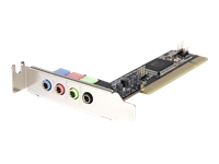 StarTech.com 4 Channel Low Profile PCI Sound Adapter Card AC97 3D Audio Effects