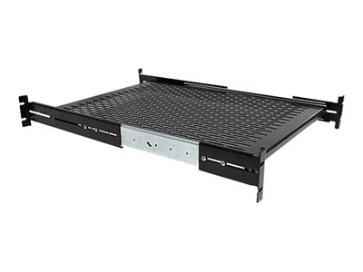 StarTech.com 19in Vented Adjustable Depth Sliding Server Rack Cabinet Shelf
