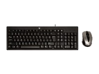 V7 Standard Combo Keyboard and mouse set - USB - black - Keyboard and mouse set - USB - black