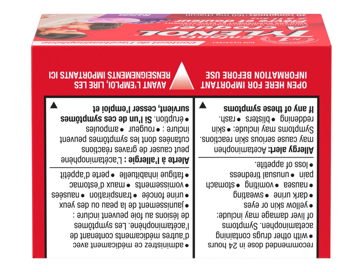 Tylenol* Children's Chewable Tablets Grape Punch 160mg 20's