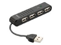 Trust EasyConnect 4 Port USB2 Mini Hub HU-4440p - Concentrateur (hub) - 4 x Hi-Speed USB - Ordinateur de bureau