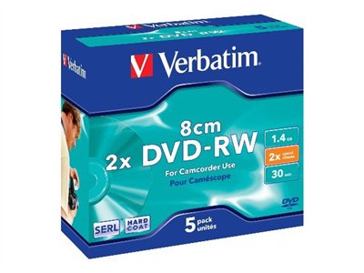 Verbatim DVD-RW (8cm) x 5 - 1.4 GB - soportes de almacenamiento