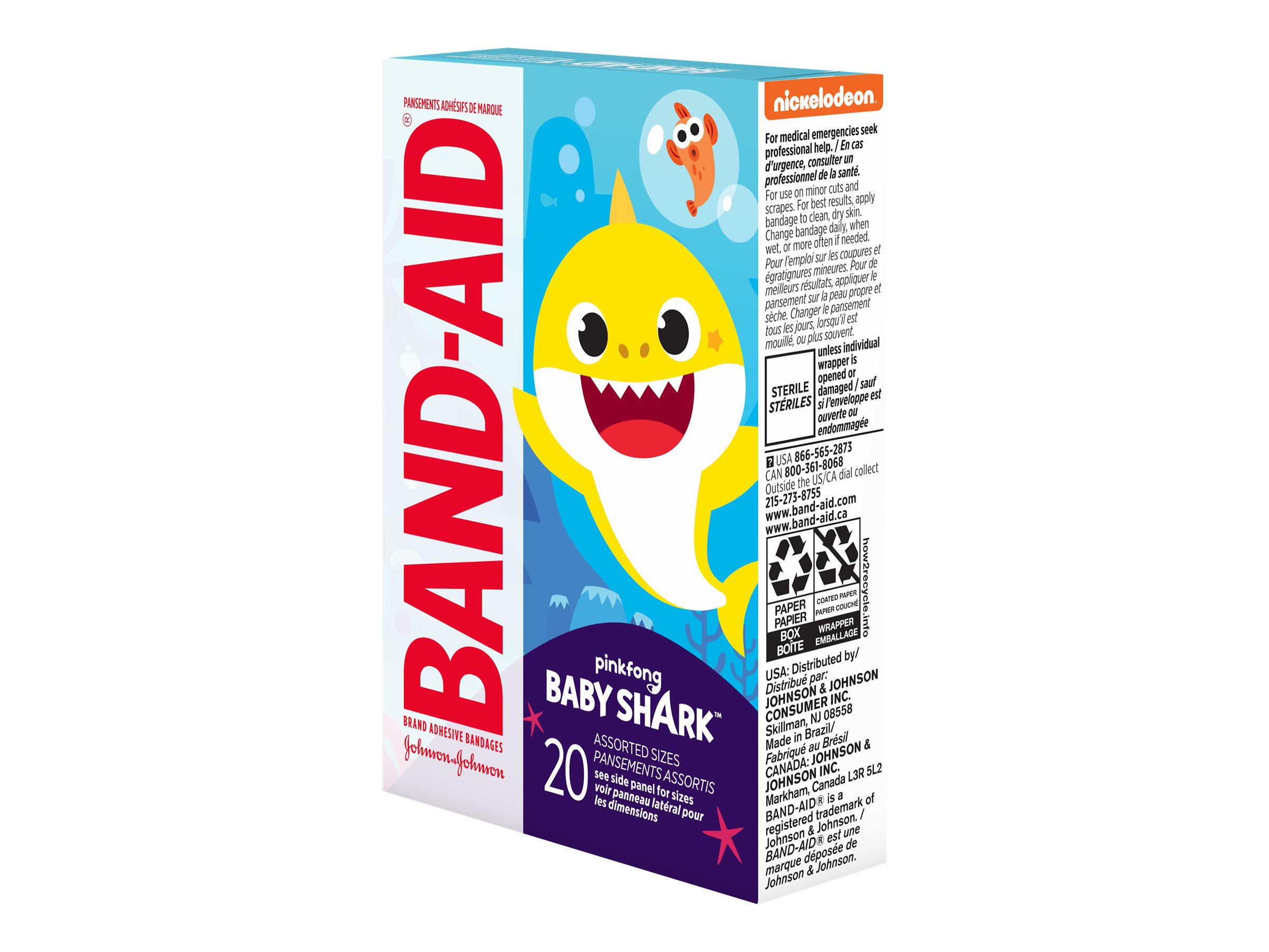 J&J BANDAID BABY SHARK 20'S