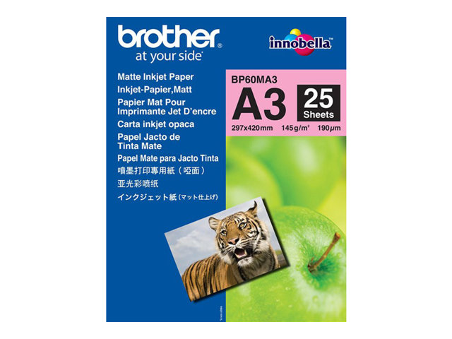 BROTHER BP60MA3 Inkjetpapier matt A3 25BL 145g/qm fuer MFC-6490CW 6890CDW
