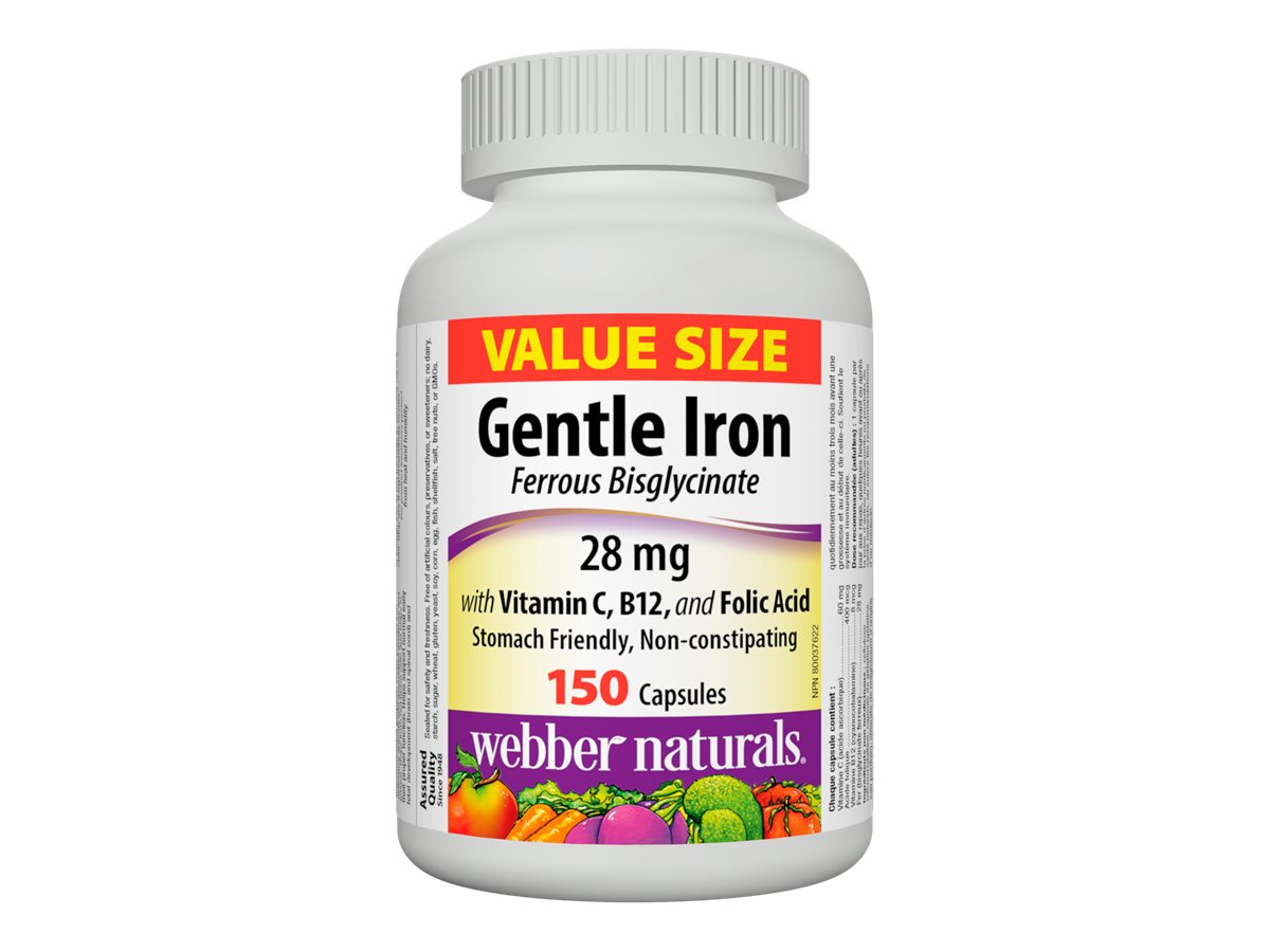 Webber Naturals Value Size Gentle Iron Ferrous Bisglycinate with