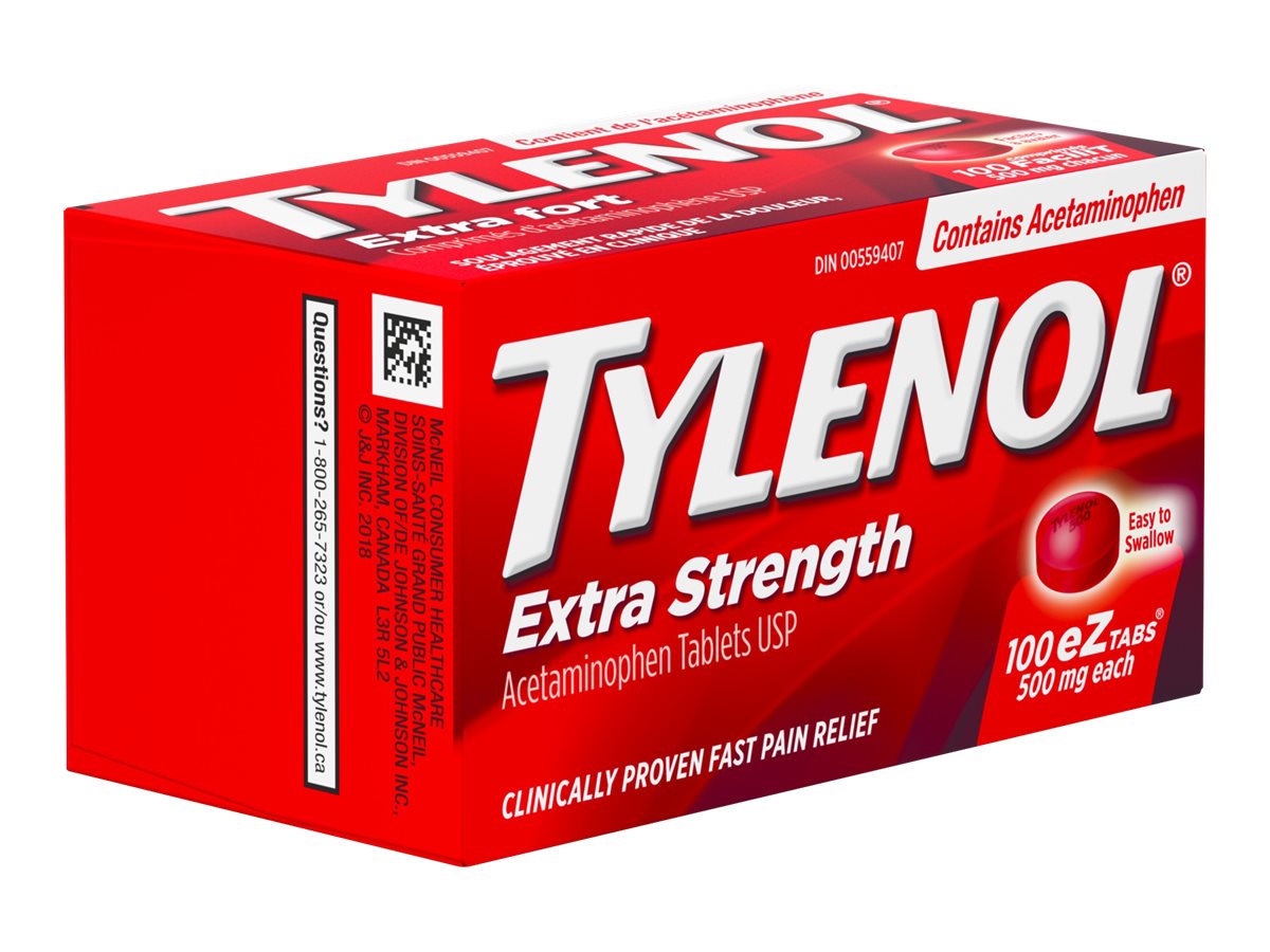 TYLENOL EZ TABS EXSTRENGTH 100'S