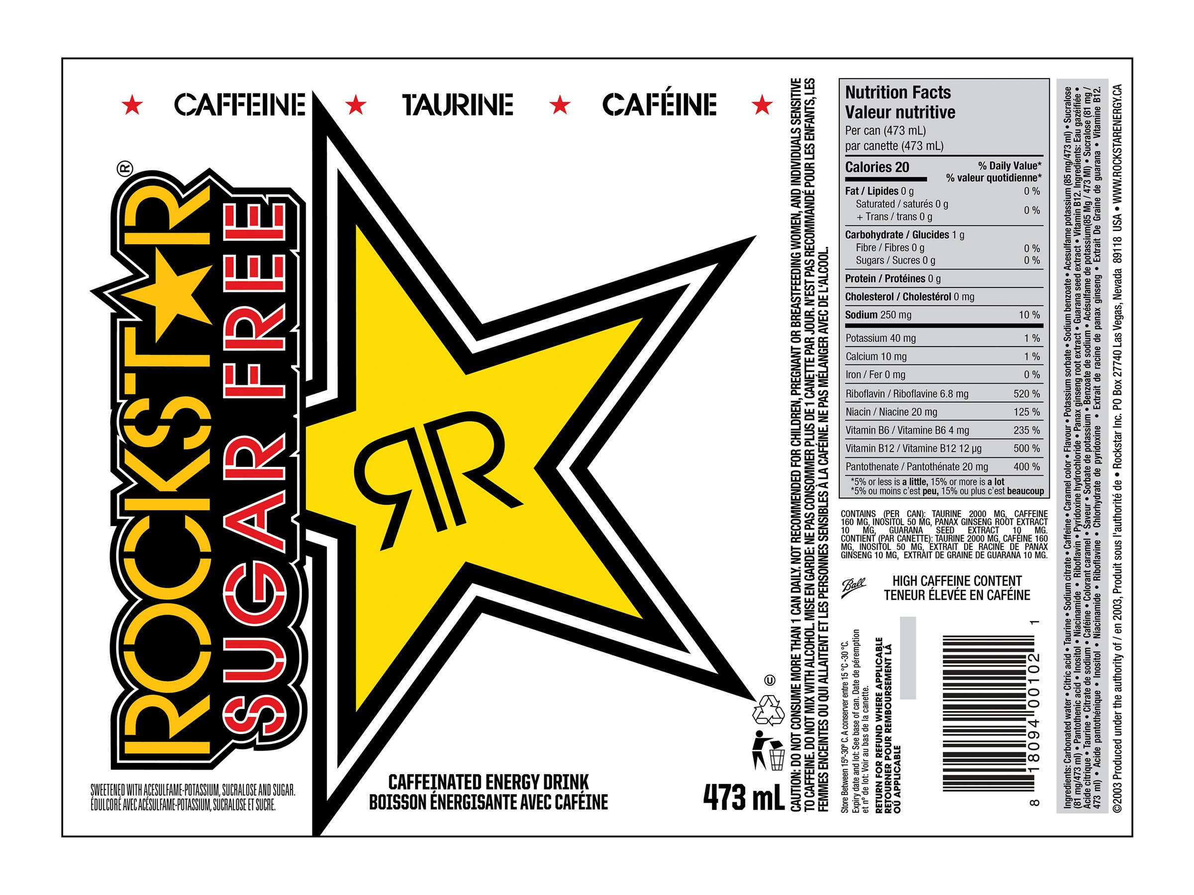 Rockstar Diet Energy Drink 473ml London Drugs