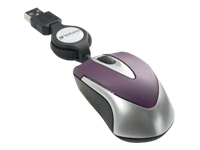 Verbatim Optical Mini Travel Mouse Mouse - optical - wired - USB - purple - Mouse - optical - wired - USB - purple