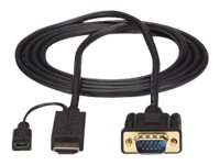 StarTech.com Cable de 91cm Conversor Activo HDMI a VGA - Adaptador 1920x1200 1080p - Cable adaptador