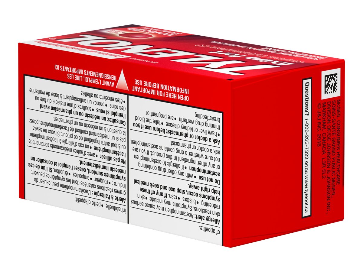 TYLENOL EZ TABS EXSTRENGTH 100'S