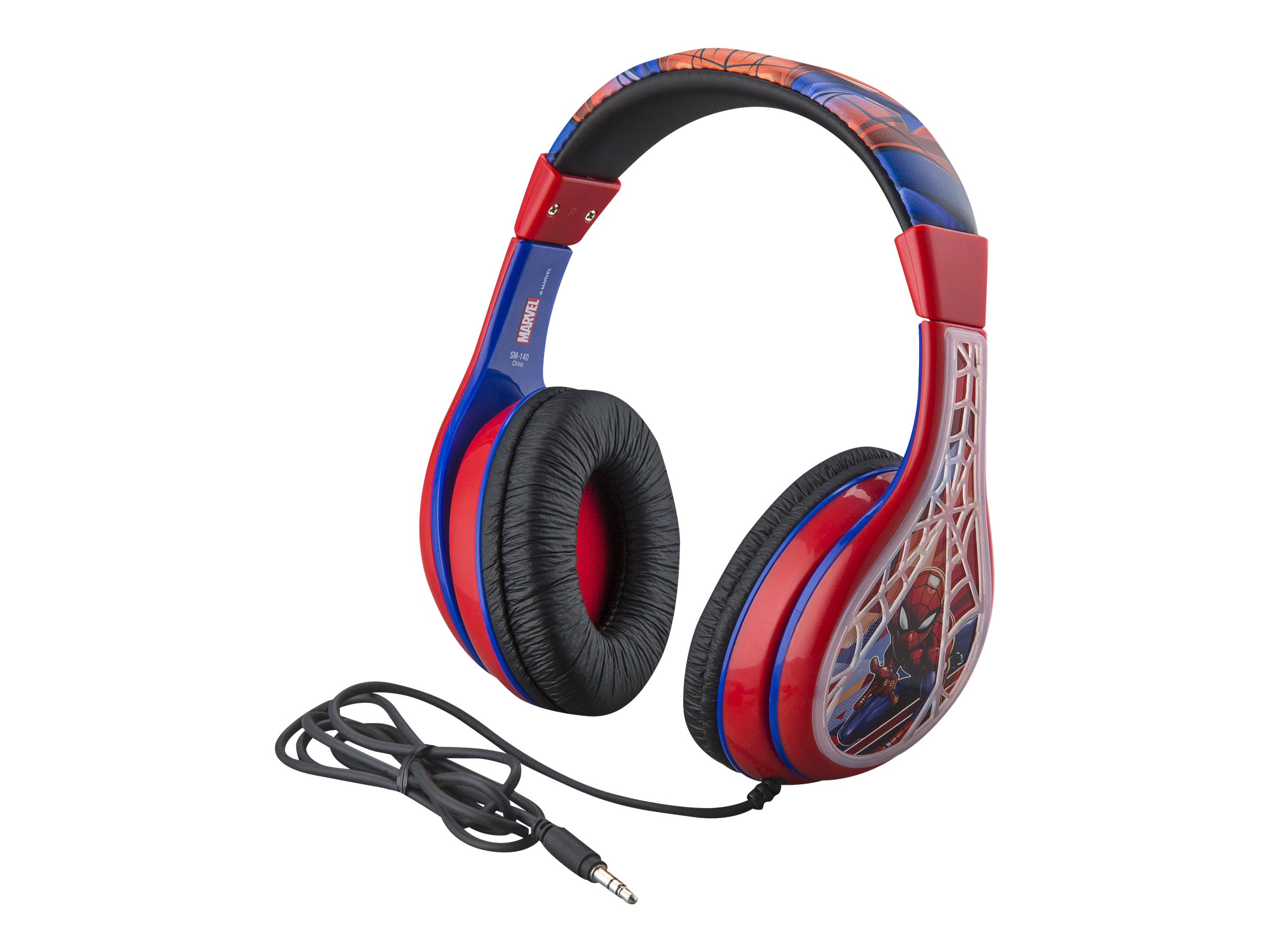 eKids Marvel SpiderMan Wired Headphones for Kids Red/Blue SM140