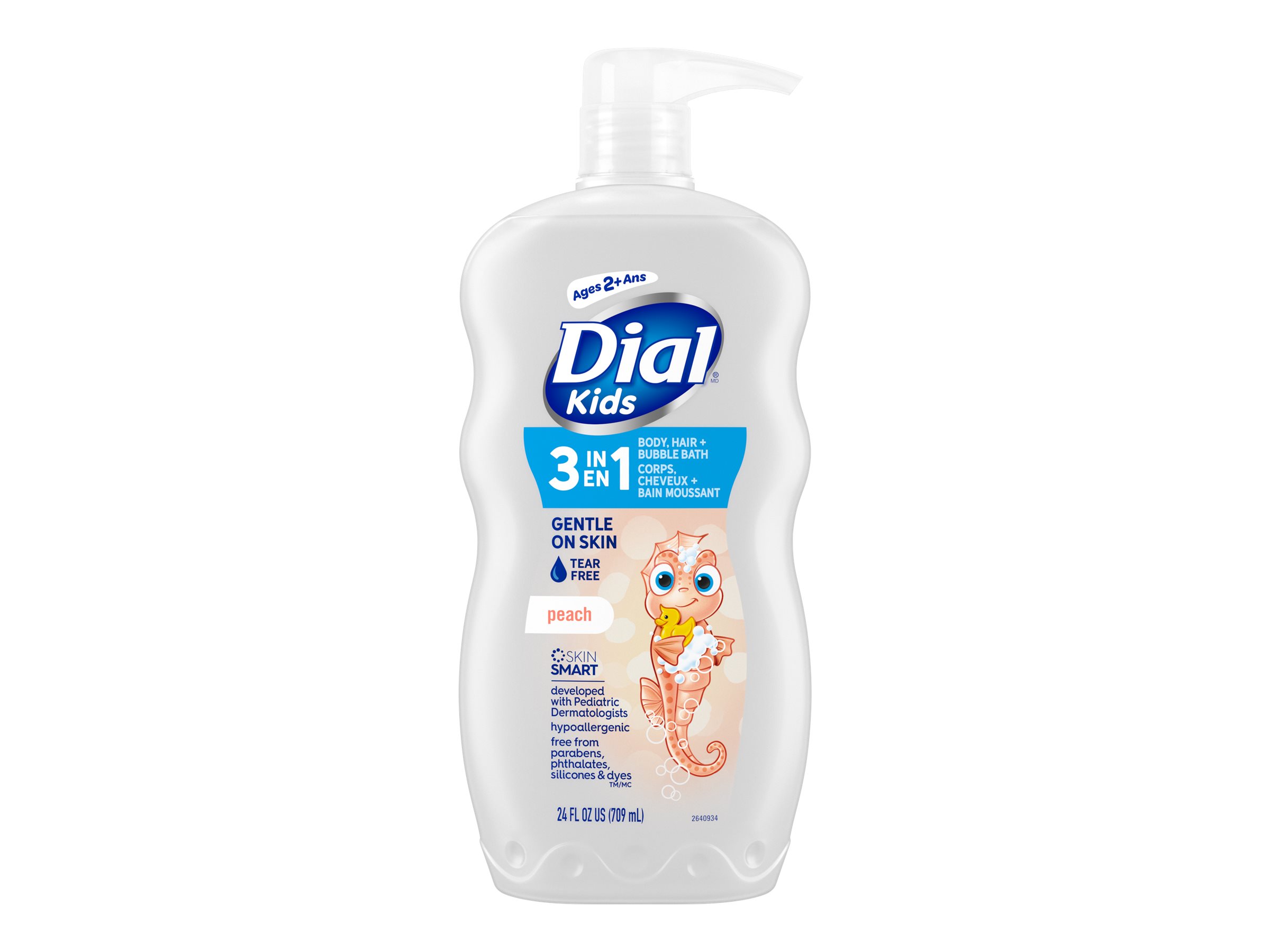 DIAL KIDS PEACH 3IN1 B/WASH 709ML