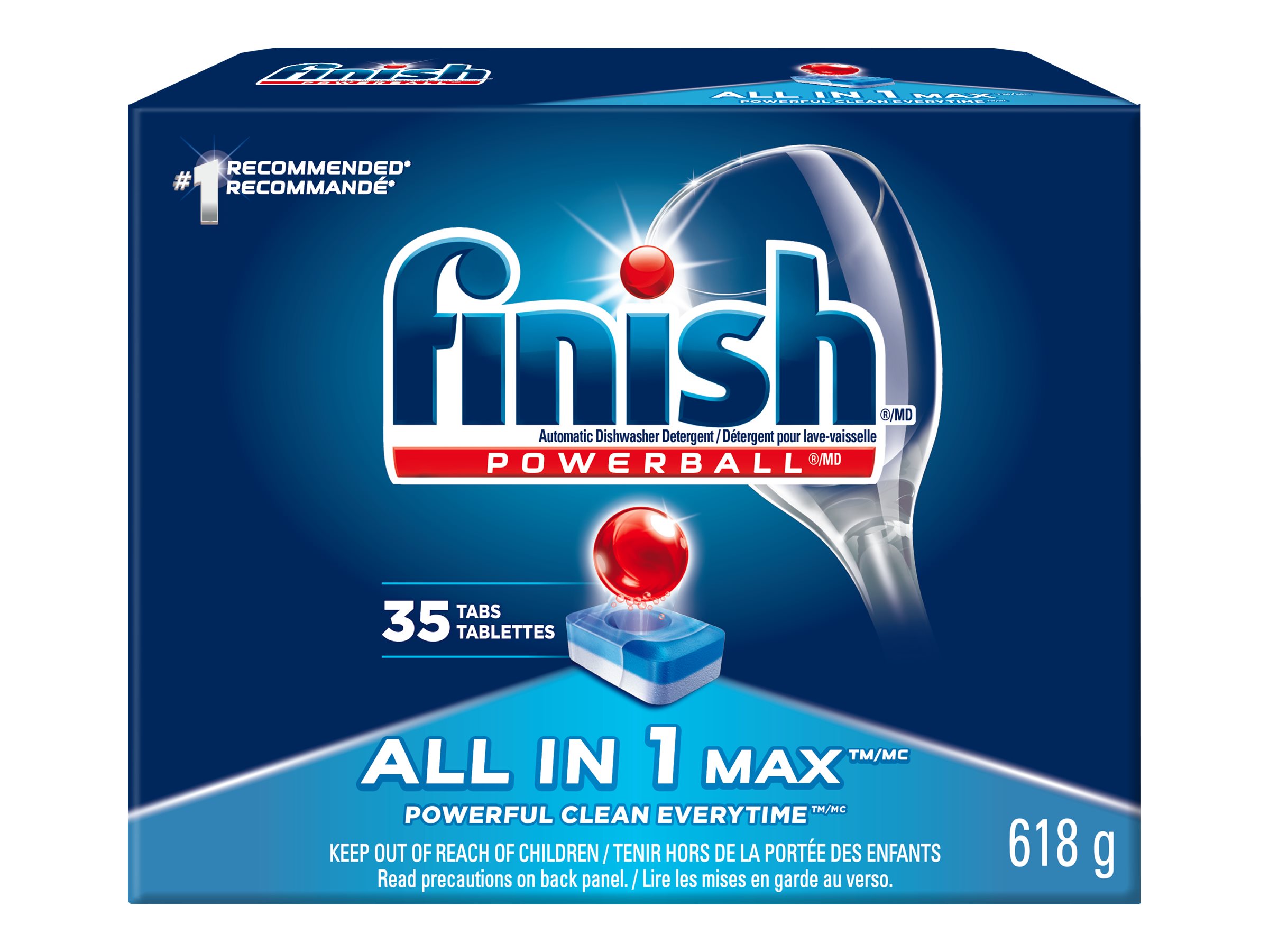 Finish Powerball All in 1 Max Automatic Dishwashing Detergent Tabs 35s