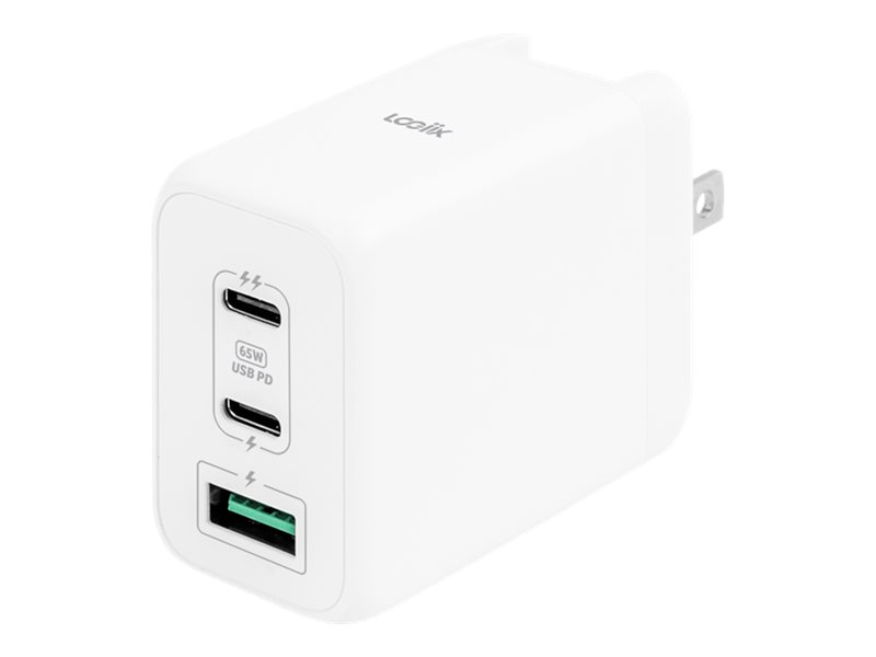 Logiix Power Plus 65 Xl Usb-a & Usb-c Power Adapter - White - Lgx-13321