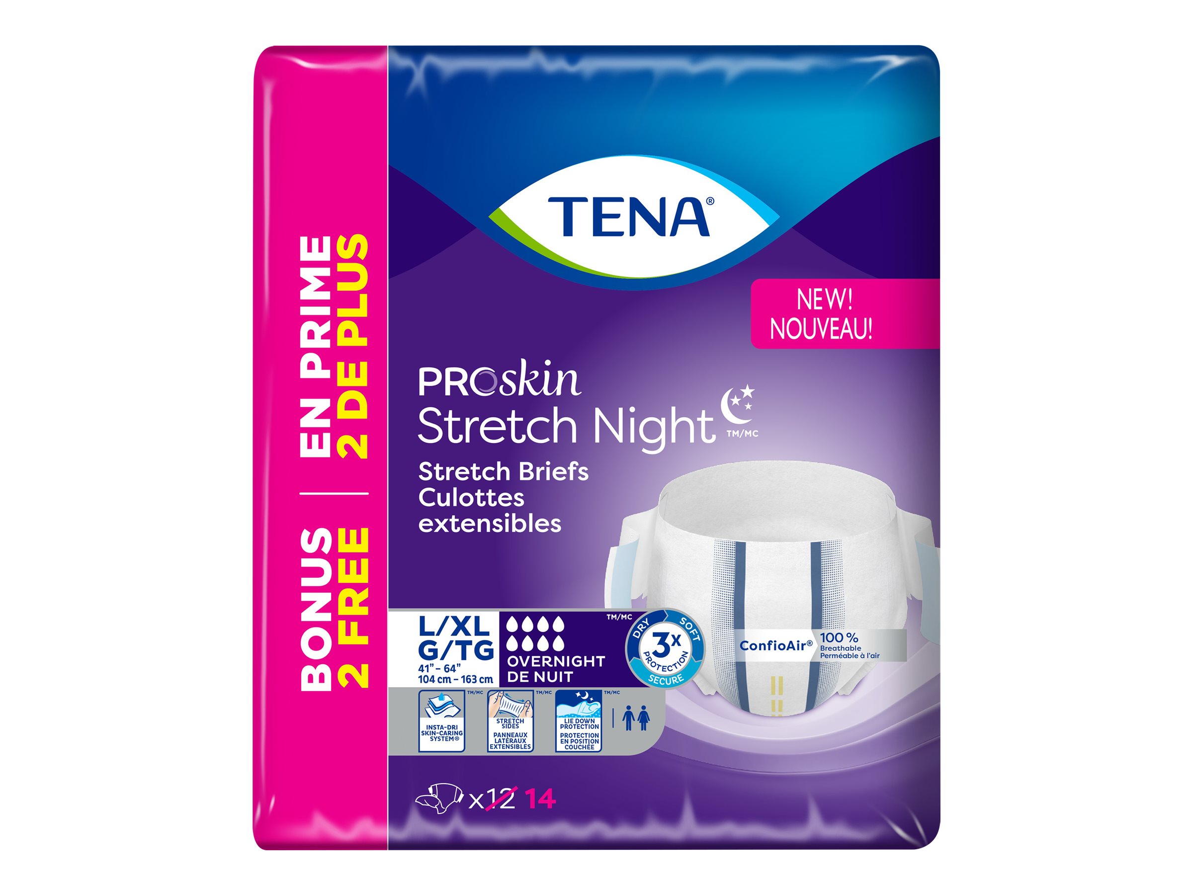 Tena Proskin Stretch Night Unisex Incontinence Underwear Large/Extra
